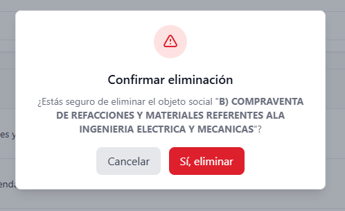 editar objeto social